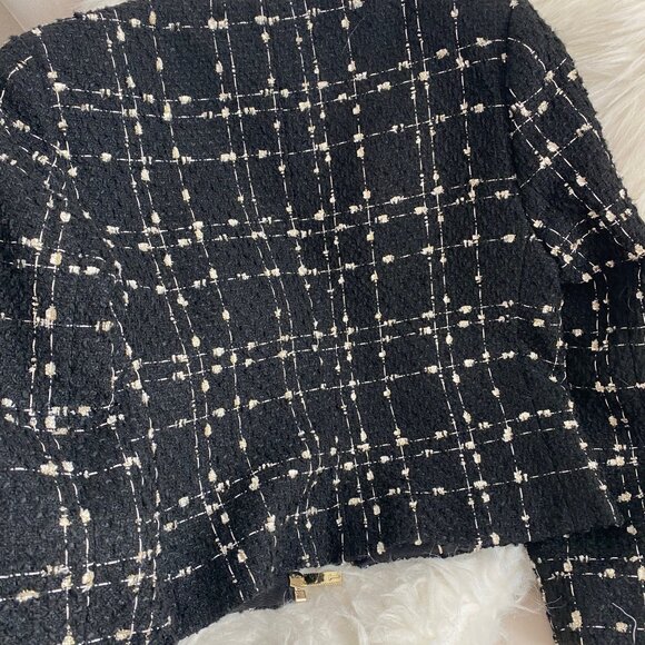 TED BAKER CHARRA METALLIC TWEED BOUCLE JACKET + Matching Skirt Set - Picture 11 of 16